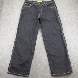 Neo Blue‎ Men's Jeans Dark Denim Size 34 Carpenter Style Skateboard Cotton